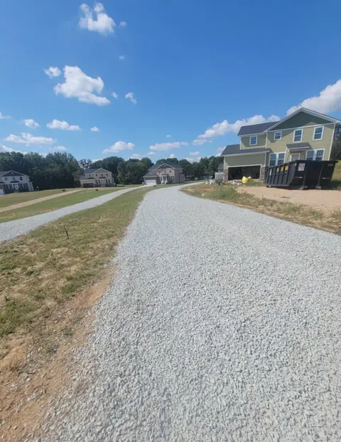 Finished gravel driveway installation in Charlotte NC