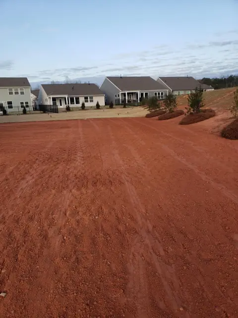 Graded lot near finished homes in Charlotte NC